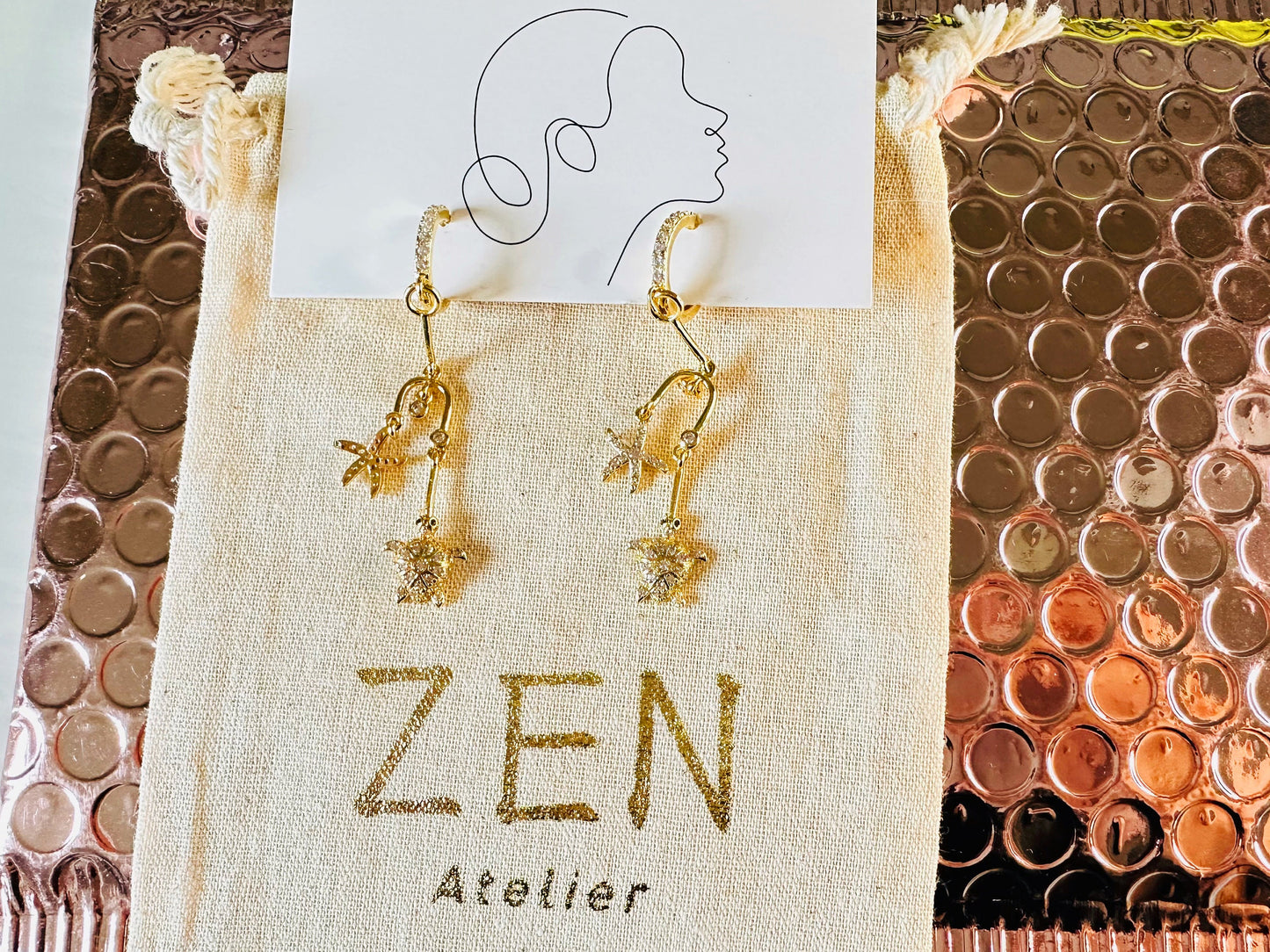 Boucles d’oreilles étoiles de mer tortue