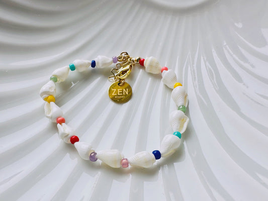 Colorful shell bracelet