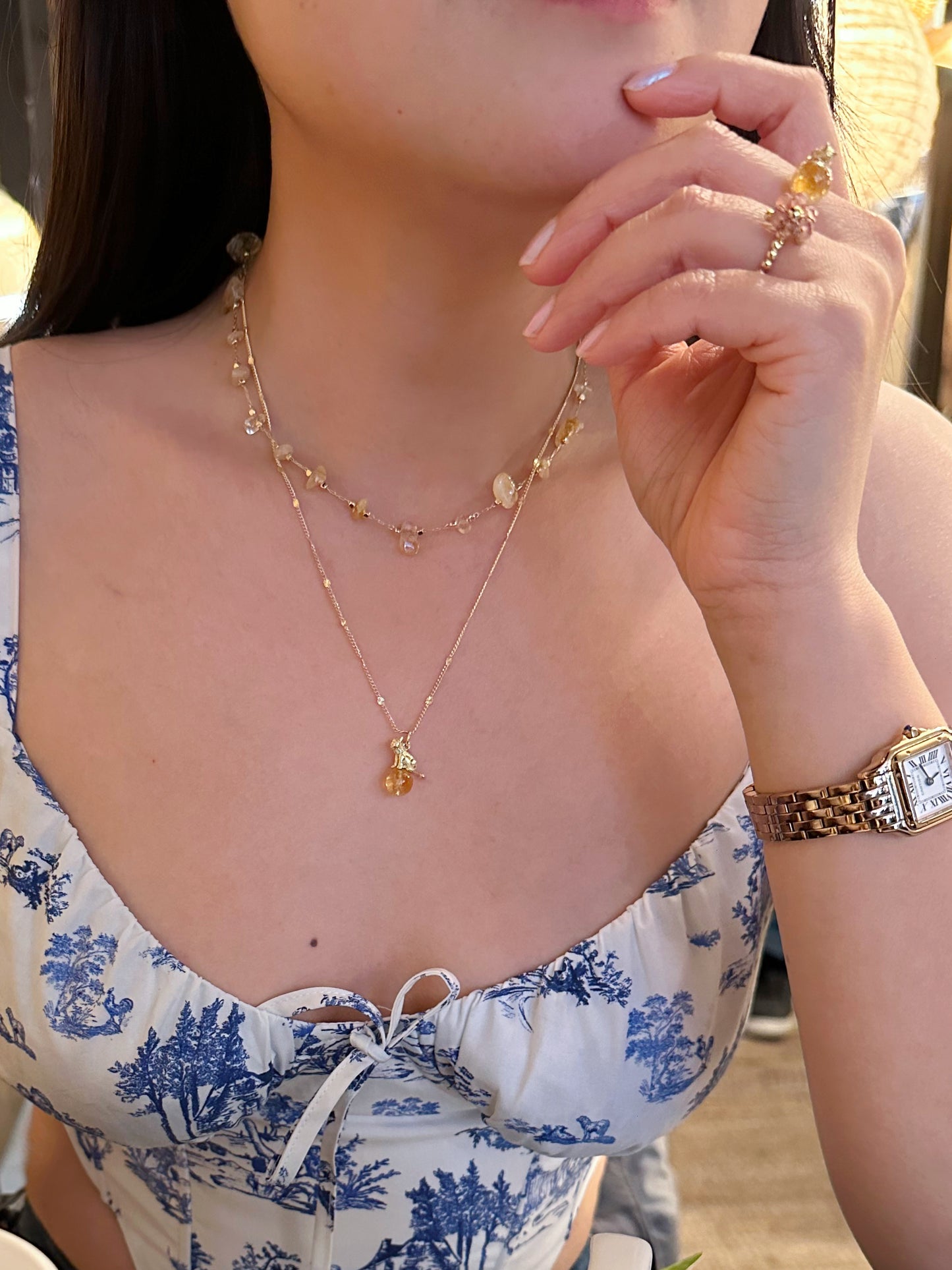 Collier citrine avec chat, bijoux en pierres précieuses jaunes, cadeau pour elle, tour de cou d’été, anniversaire mariage, Wicca witch style