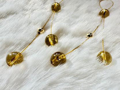 Boucles d’oreilles pendantif améthyste/quartz rutile